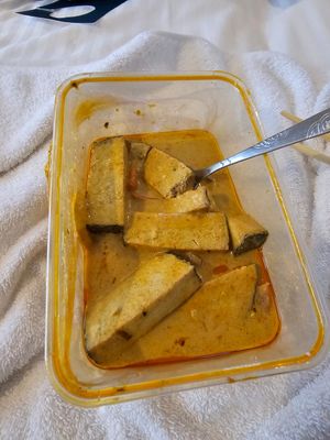 More fish curry, divine! at Tian Ci Vegan in Darlington