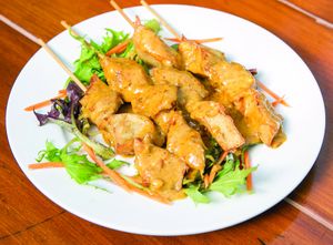 Satay Sticks (spicy) at Tian Ci Vegan in Darlington