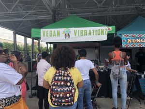 Vegan vibrationz at Dallas Farmers Market in Dallas