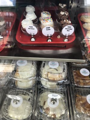 Hannah’s vegan cupcake selection  at Dallas Farmers Market in Dallas