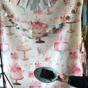 Matilda cake, cute backdrop at For the Love of Sugar in Detroit
