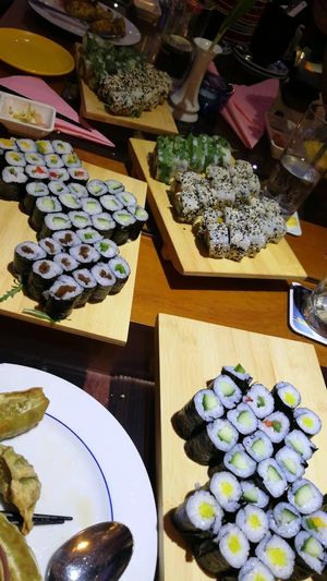 Extra plates they made us at Seng Sushi in Karlsruhe