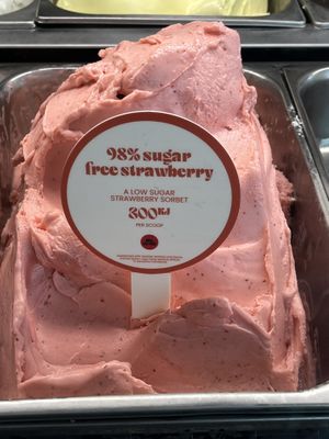 Strawberry sorbet  at Gelatissimo in South Townsville