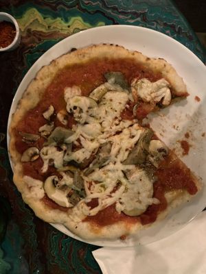 Margherita With mushrooms  at Plant Club in North London