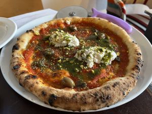 wonderful, nuanced pizza  at Plant Club in North London