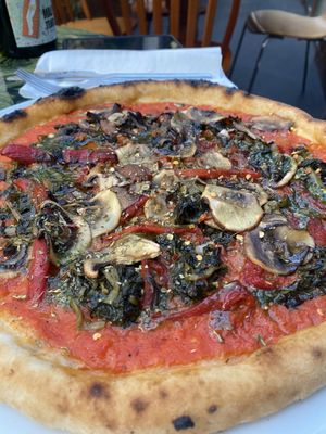 Turnip top pizza   at Plant Club in North London