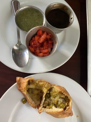 Inner samosas  at Kathmandu Kitchen & Bar in Mansfield