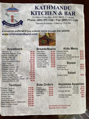 Apps  at Kathmandu Kitchen & Bar in Mansfield