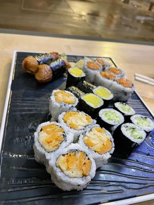 Delicious vegetarian (vegan) rolls.  at Ryo Sushi in Chicago