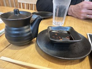 Cute soy sauce and wasabi mix bowl  at Ryo Sushi in Chicago