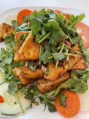 Jalapeño tofu at Golden Lotus Vegan Restaurant in Oakland