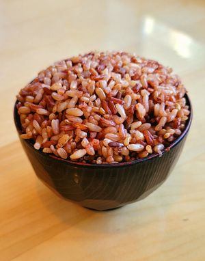 Brown rice at Golden Lotus Vegan Restaurant in Oakland