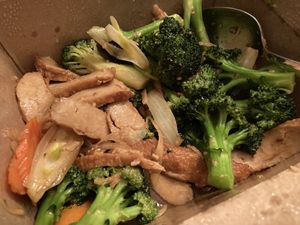 ginger soy chicken  at Golden Lotus Vegan Restaurant in Oakland