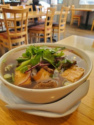 Pho at Golden Lotus Vegan Restaurant in Oakland