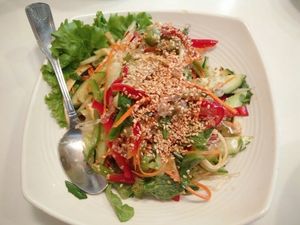 thai cucumber salad at Golden Lotus Vegan Restaurant in Oakland
