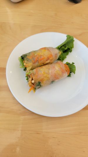 Spring rolls 🤤 at Golden Lotus Vegan Restaurant in Oakland