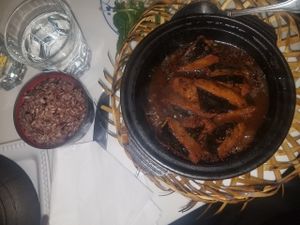 fish dish omgggg at Golden Lotus Vegan Restaurant in Oakland