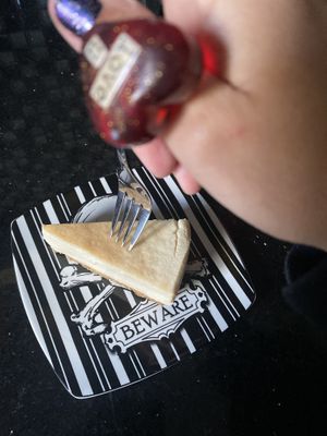 Vegan Cheesecake Didn’t Have a Chance - SO GOOD!!! 💗 (Enjoyed at Home)  at Golden Lotus Vegan Restaurant in Oakland