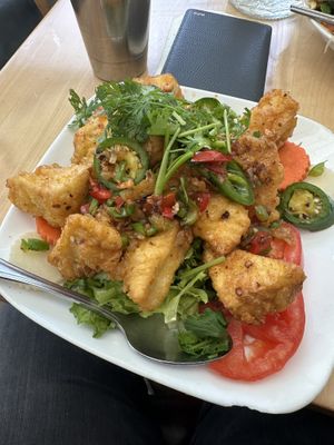 Jalapeño Tofu   at Golden Lotus Vegan Restaurant in Oakland