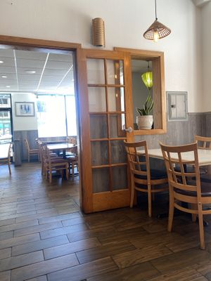 Quick Bite Before Heading Home - Cozy Interior  at Golden Lotus Vegan Restaurant in Oakland