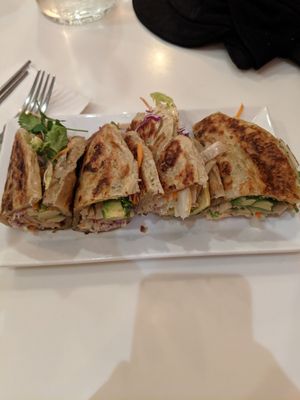Stuffed Parantha at Golden Lotus Vegan Restaurant in Oakland
