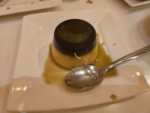 Flan at Golden Lotus Vegan Restaurant in Oakland