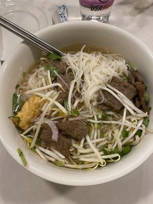 Pho!! The broth is has so much flavor! at Golden Lotus Vegan Restaurant in Oakland