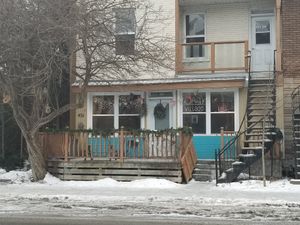 Devanture et terrasse at Ô Village in Quebec