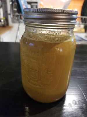 Lait d'or, golden milk at Ô Village in Quebec