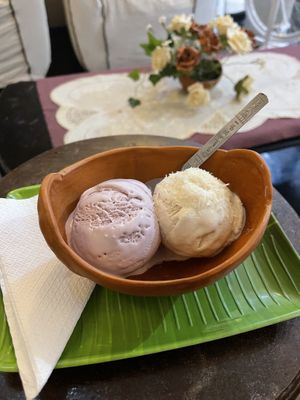Berries and coconut  at Cafe 82 in Galle