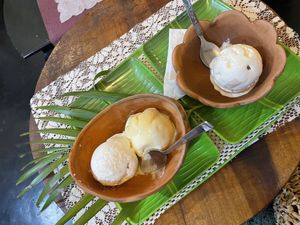 Coconut, mango and vanilla at Cafe 82 in Galle