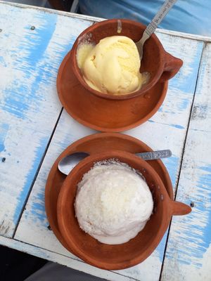 Coconut & Mango ice cream at Cafe 82 in Galle