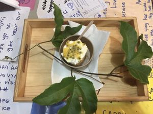 Vegan passion fruit ice cream   at Cafe 82 in Galle