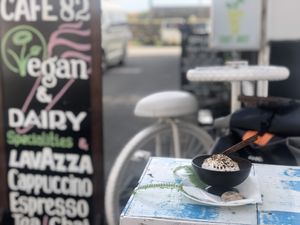 Coconut ice cream  at Cafe 82 in Galle