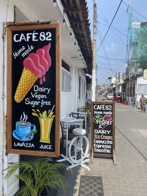 The outside  at Cafe 82 in Galle