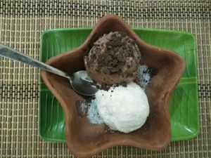 Chocolate and coconut. at Cafe 82 in Galle