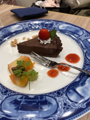 Chocolate cake w rum  at M's Table in Yokohama