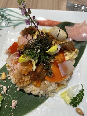 Vegan chirashi sushi  at M's Table in Yokohama