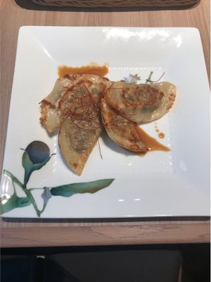 Vegan gyoza at M's Table in Yokohama