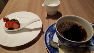 coffee with soymilk at M's Table in Yokohama