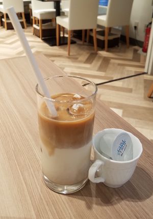 Iced soy latte at M's Table in Yokohama