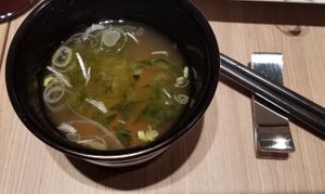 Miso soup (side that came with vegetable sushi) at M's Table in Yokohama
