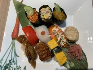 Vegan sushi at M's Table in Yokohama