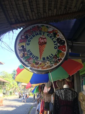 Trying a different flavor every day at Gourmet Gelato - Jl. Monkey Forest in Ubud