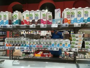 VG milk selection 1 at Spar Market in Budapest