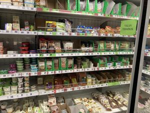 Impressive (for a regular shop) vegan section  at Spar Market in Budapest