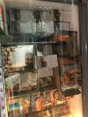 Frozen mock meat at Spar Market in Budapest