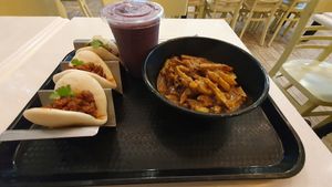 Bao buns and vegan poutine! at Copper Branch in Brampton