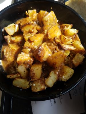 Poutine potatoes at Copper Branch in Brampton
