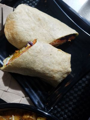 Greek falafel wrap at Copper Branch in Brampton